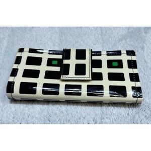 Tutela Handbags Wallet Upcycled Vinyl Checkbook Card Holder 90's‎ Look